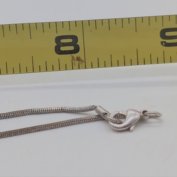 Elegant Vintage Diddl Black and Silver Pendant Necklace 16in - Picture 5 of 5